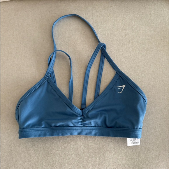 Gymshark Blue Strappy Sports Bra - Picture 1 of 3